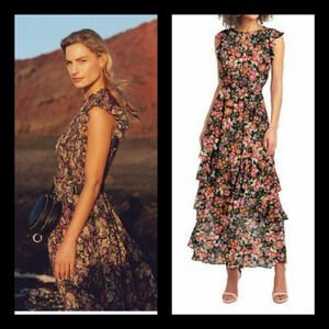 RACHEL Rachel Roy Printed-Chiffon‎ Maxi Dress